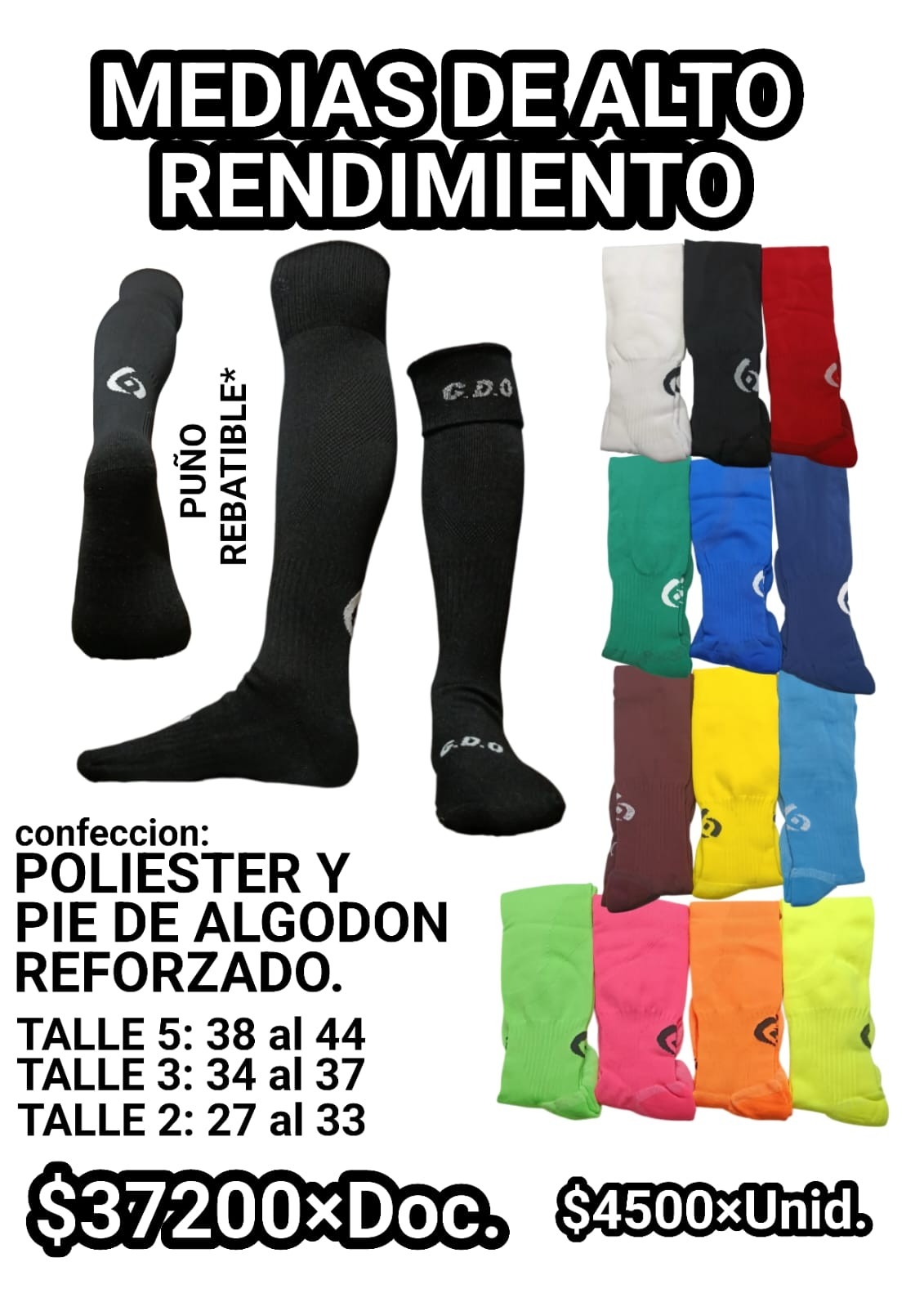 Medias de Alto Rendimiento Futbol, Hockey, Rugby - Imagen 2