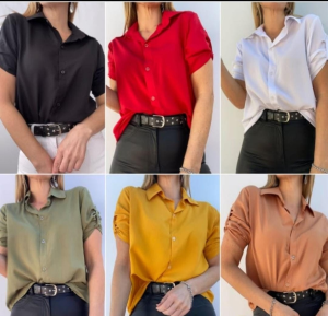 Camisas Lisas Manga 3/4