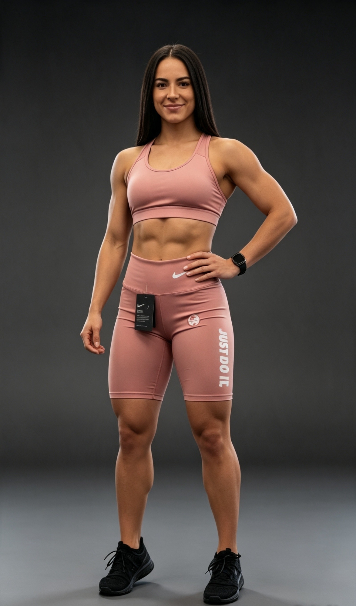 Biker Estampado de Lycra Just Do It - Imagen 3