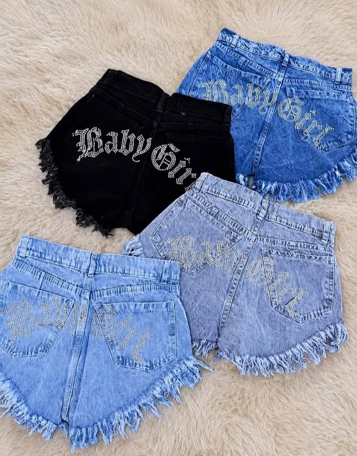 Short Jean Playero Stras Brillo Dama - Imagen 2