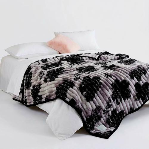 Manta Queen Size Piel Conejo Animal Print C / Corderito - Miniatura 4