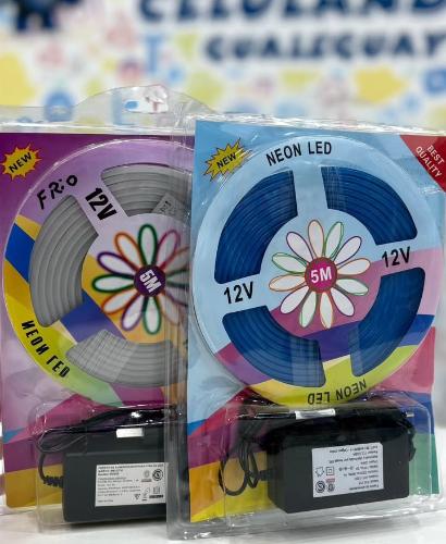 Tira Led Neon 5 Metros con Fuente 220v