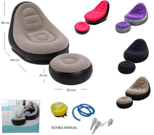 Sofa Sillon Inflable con Posapies - Miniatura 5