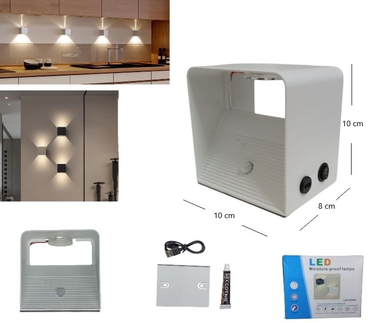 Led Pared Calido Bidireccional C/sensor - Imagen 3