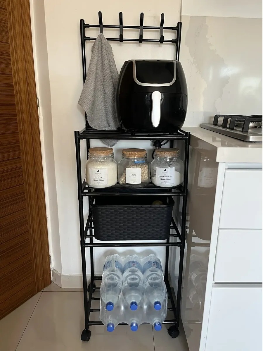 Organizador Multiuso con Ruedas 4 Estantes Metalico - Imagen 5