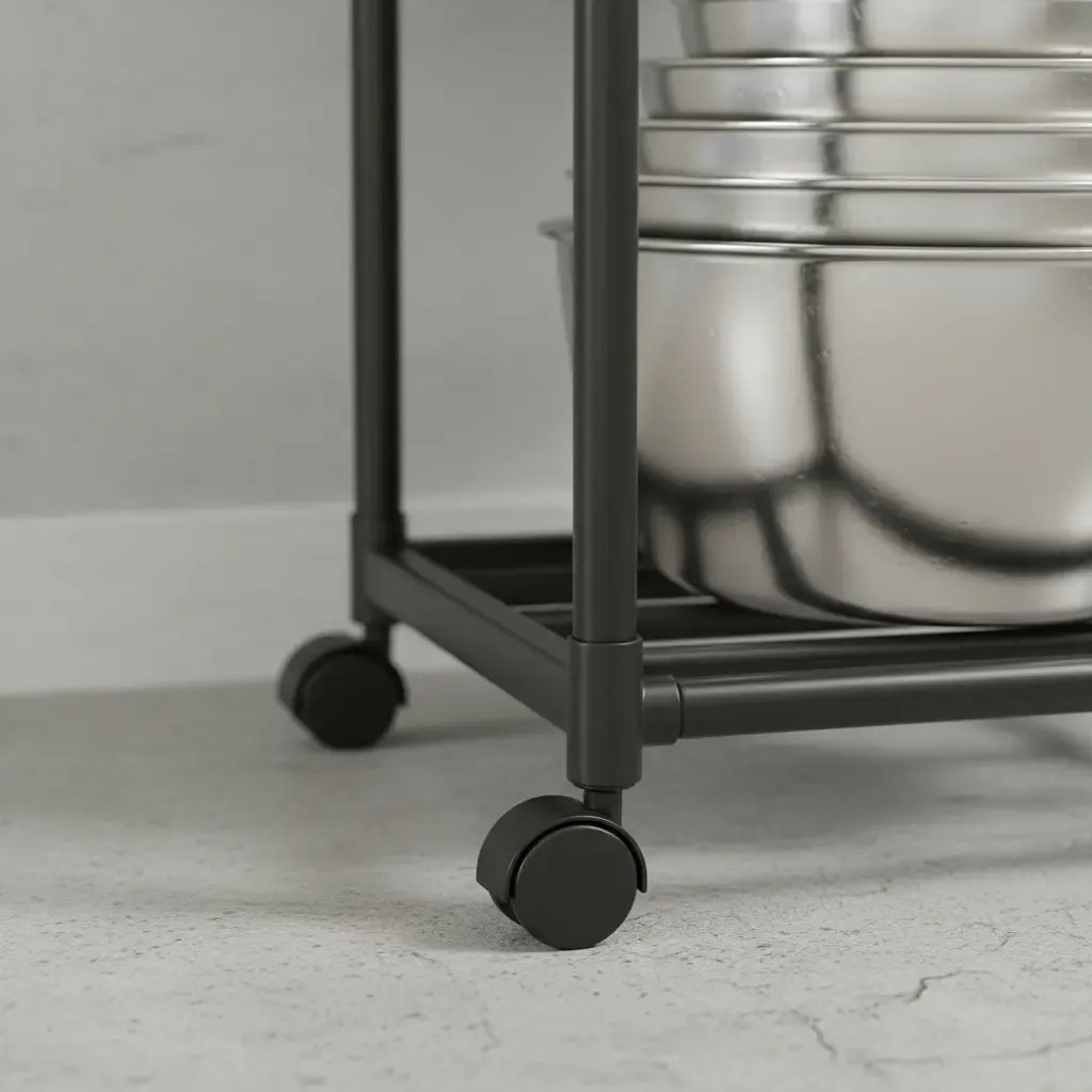 Organizador Multiuso con Ruedas 4 Estantes Metalico - Imagen 6