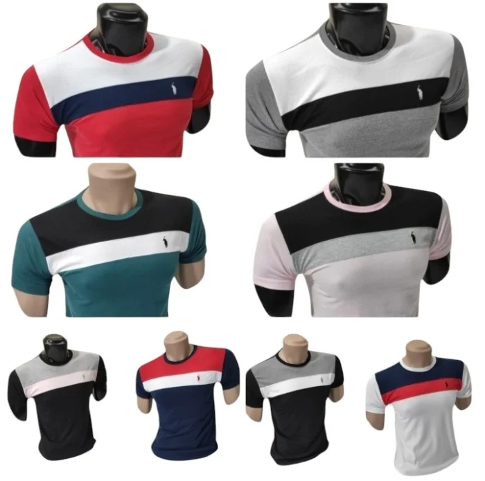 Remeras Algodón Tricolor  Polo Bordadas