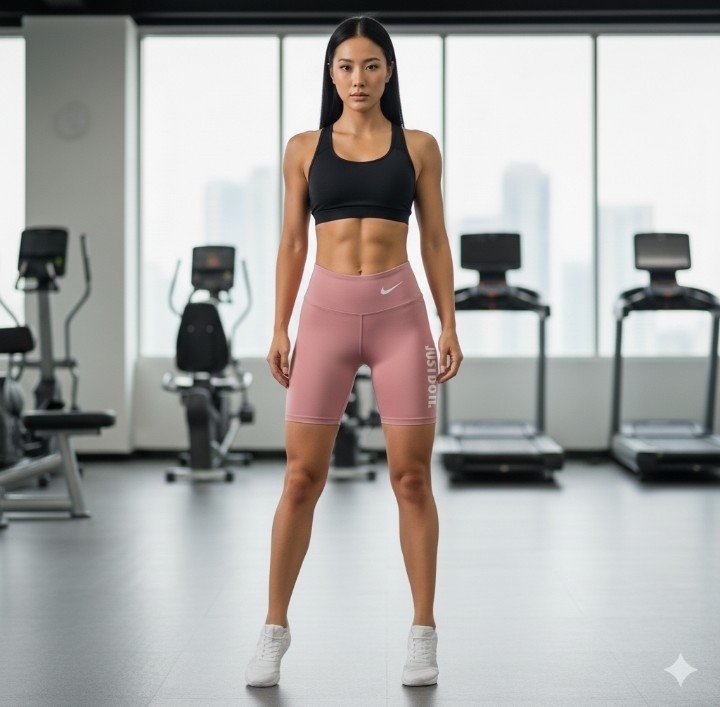 Biker Deportivo Estampado Just Do It Laycra - Imagen 3