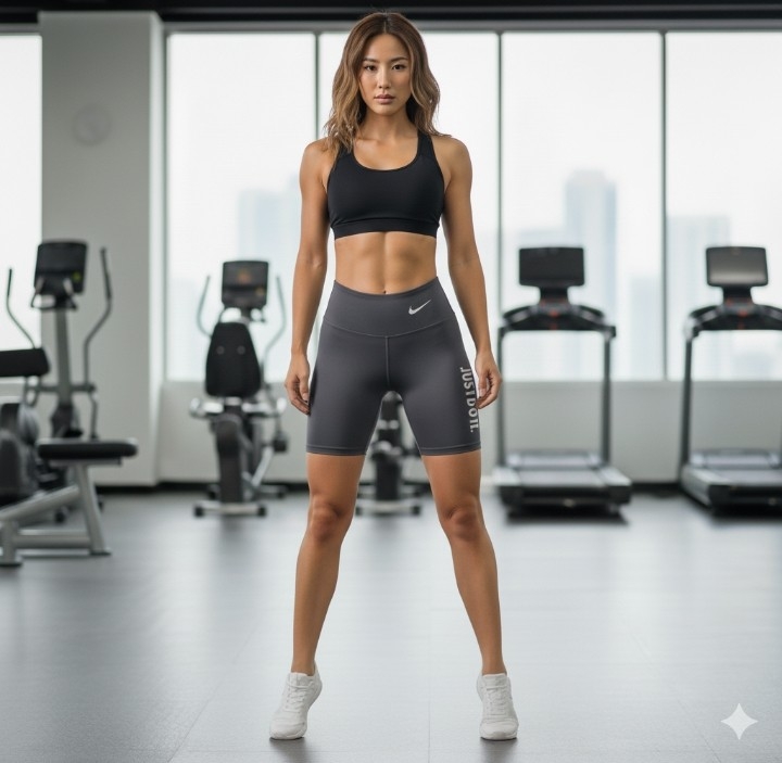 Biker Deportivo Estampado Just Do It Laycra - Imagen 2