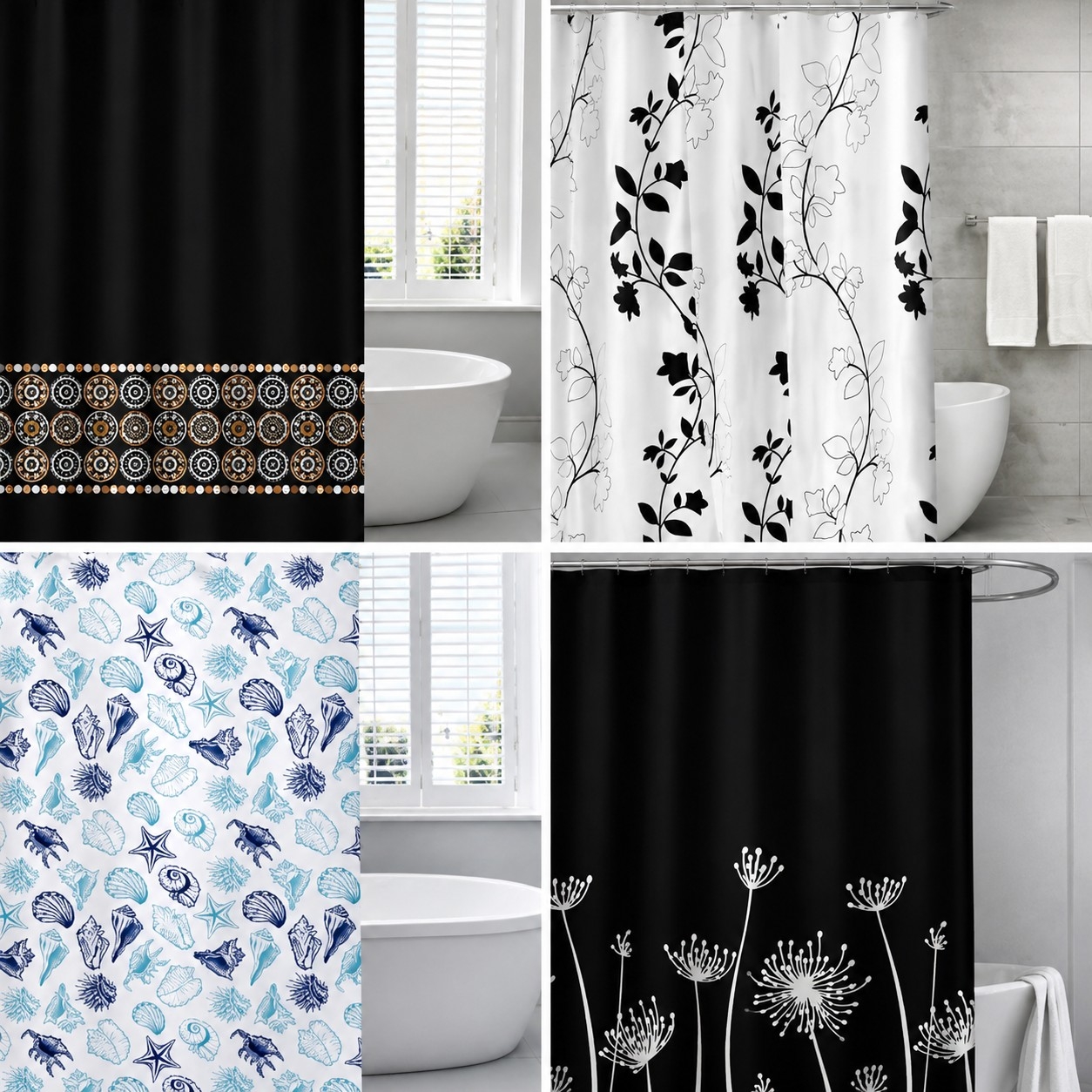 Cortina de Baño de Razo Estampada - Imagen 3