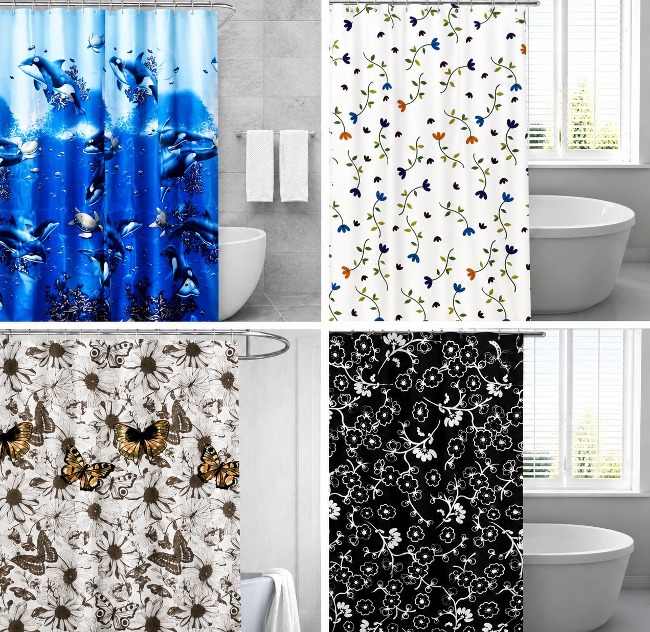 Cortina de Baño de Razo Estampada - Imagen 4