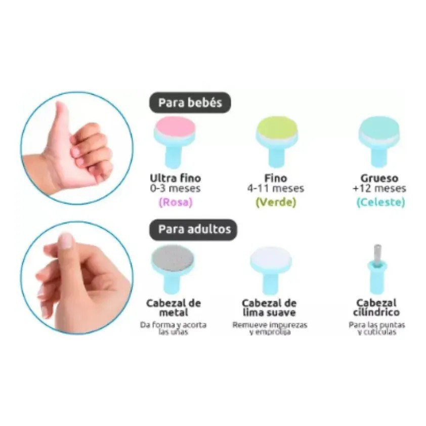 Set de Limas para Uñitas de Bebe a Pilas - Imagen 5