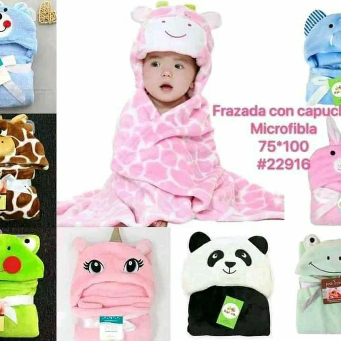 Frazadas de Bebé con Capucha, Diseños y Bordados
