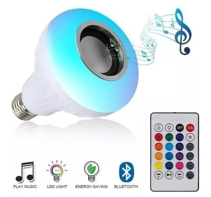 Foco Rgb con Parlante Bluetooth con Control - lampara con parlante
