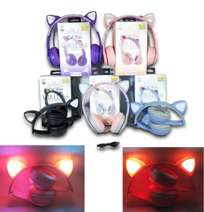 Auriculares Inalambricos Orejas Luces Led