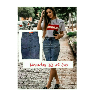 Pollera Elastizada de Jean - Miniatura 2