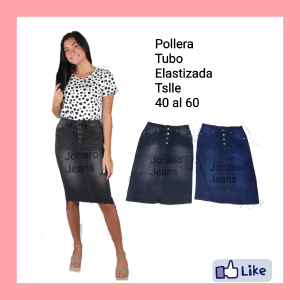 Pollera Elastizada de Jean - Miniatura 3