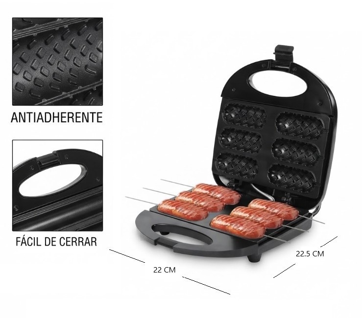Panchuquera Electrica 6 Moldes Teflón Premium - Imagen 6
