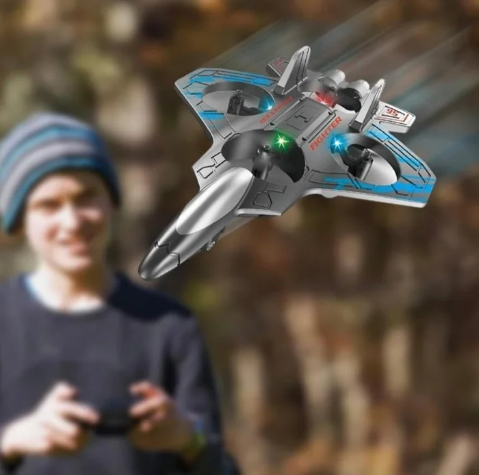 Avión Drone Starfighter Control Remoto Luces Led Resistente