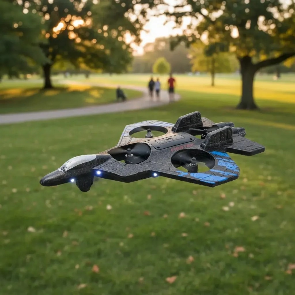 Avión Drone Starfighter Control Remoto Luces Led Resistente - Imagen 3