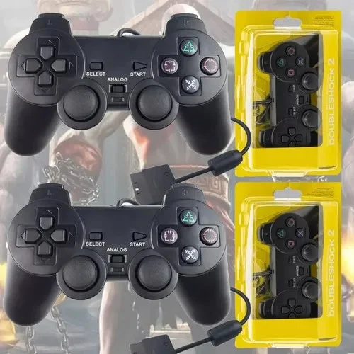 Joystick Ps2 C/cable Solo Negro