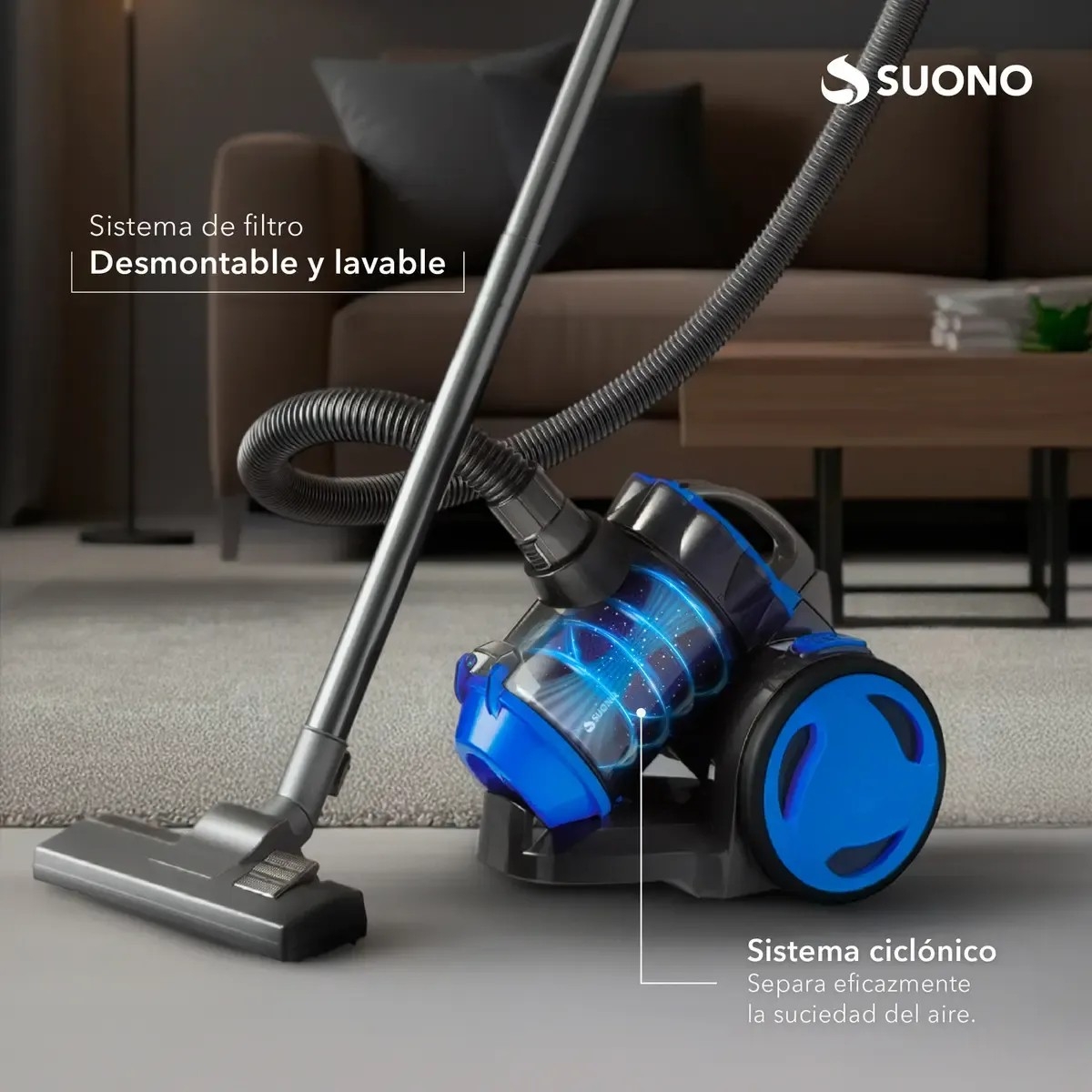 Aspiradora de Hogar Ciclónica Trineo 880w - Imagen 6