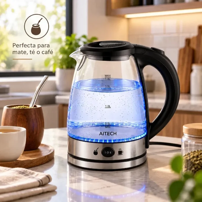 Jarra Pava Electrica con Corte Mate Vidrio