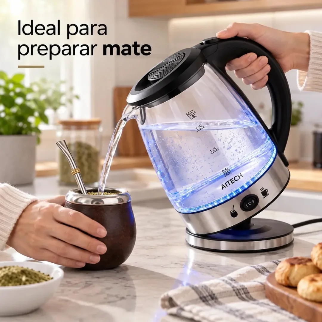 Jarra Pava Electrica con Corte Mate Vidrio - Imagen 2