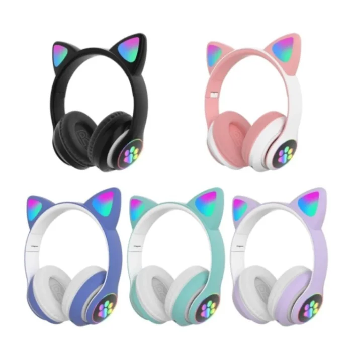 Auricular  Gatito  Bluetooth  C/luces