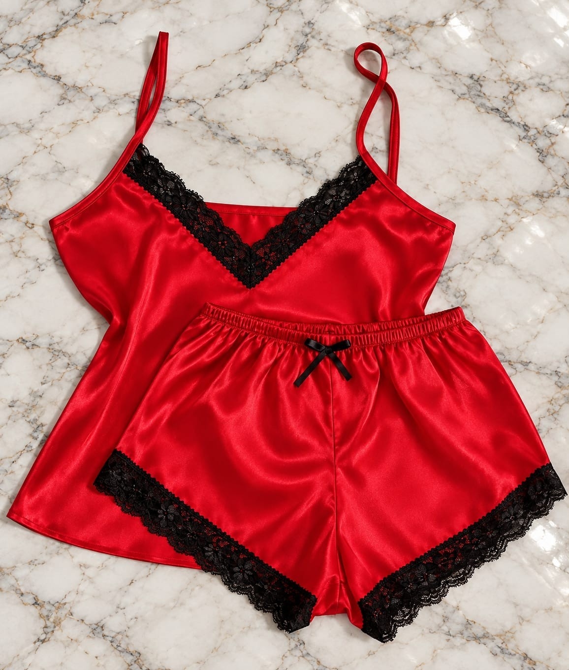Conjunto Pijama Satén Lisos - Imagen 5
