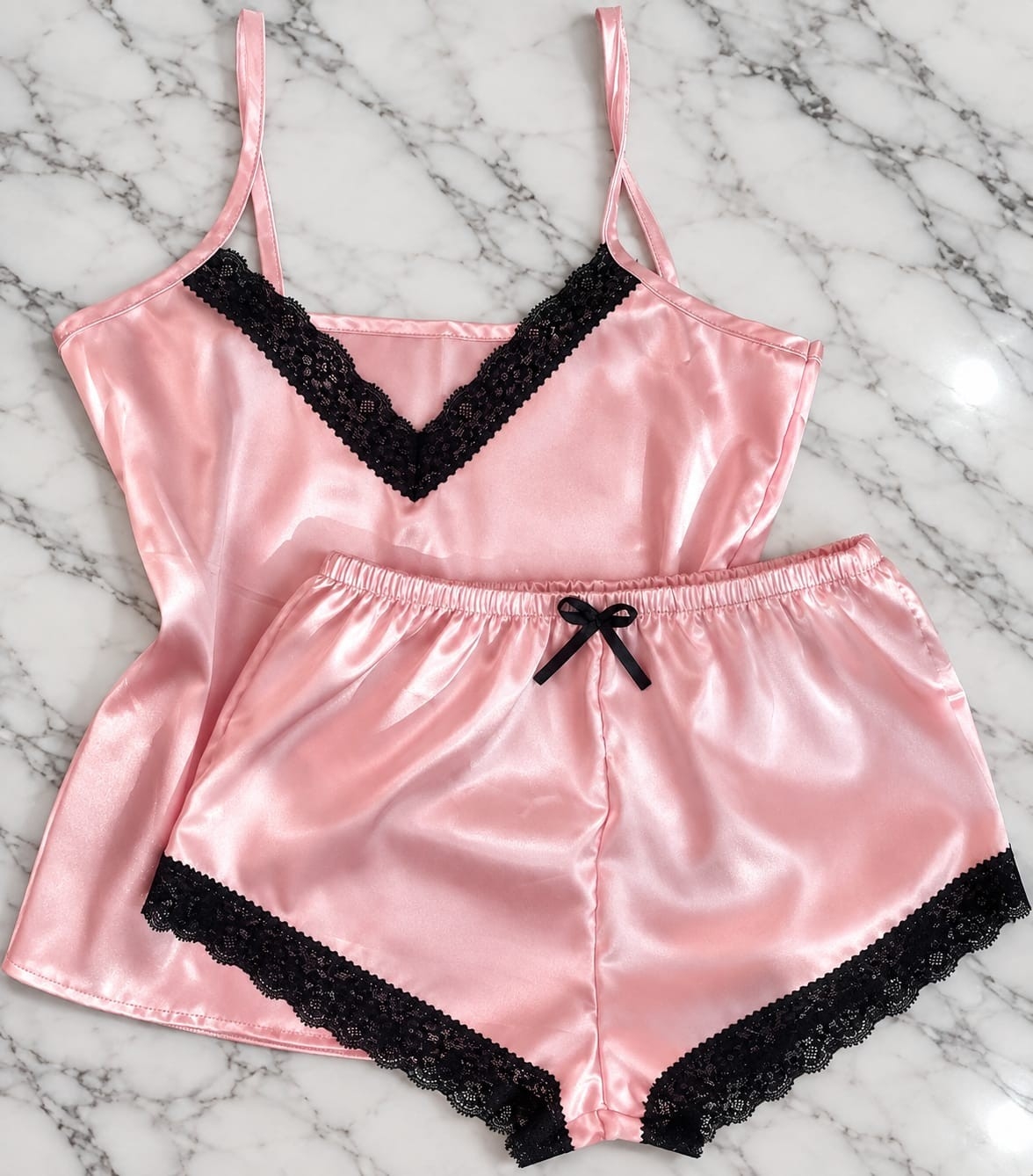 Conjunto Pijama Satén Lisos - Imagen 6