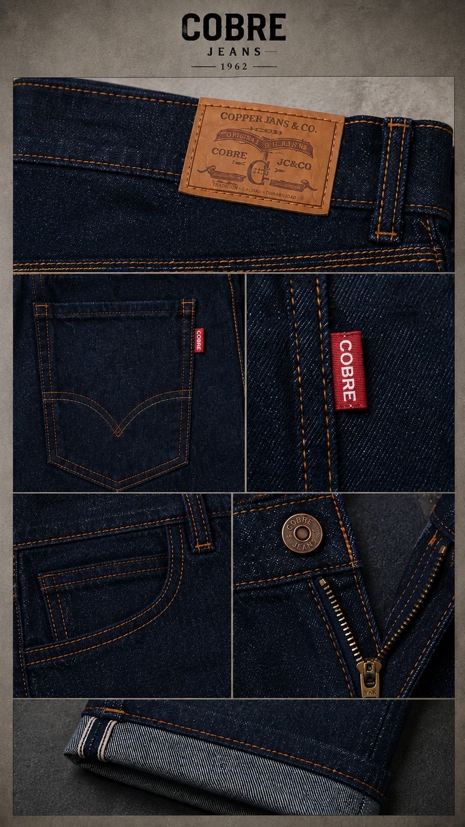 Jean Clásico  Mayorista Todos los Talles
cobre Jeans 1962 - Imagen 3