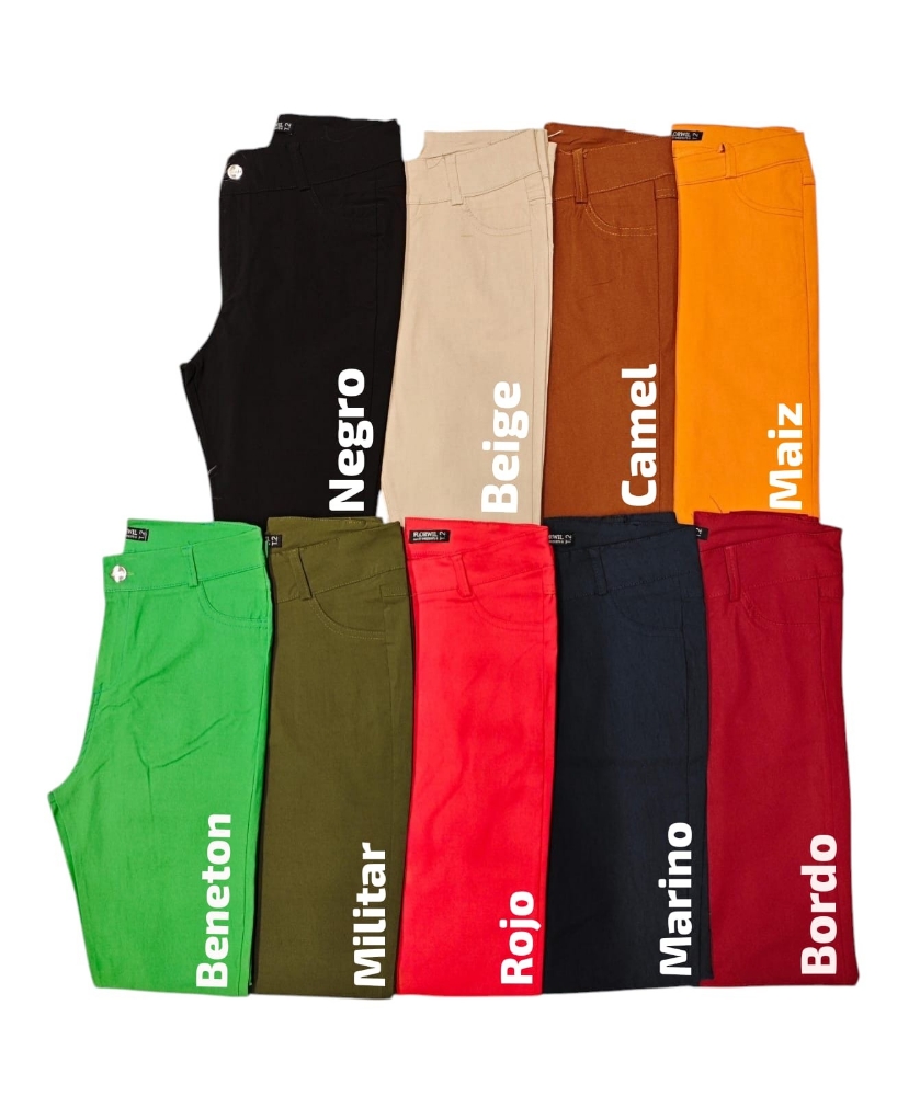 Pantalón Tipo Jean de Bengalina Elastizada - Imagen 3