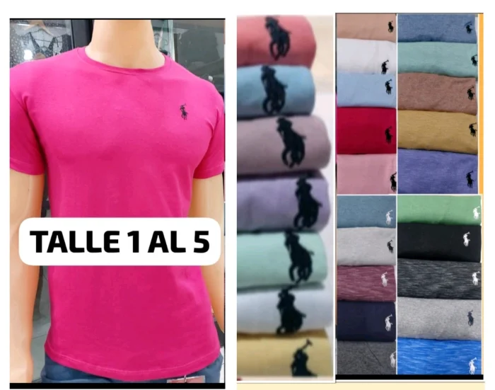 Remeras Polo Logo Bordado de Algodón Peinado Premium