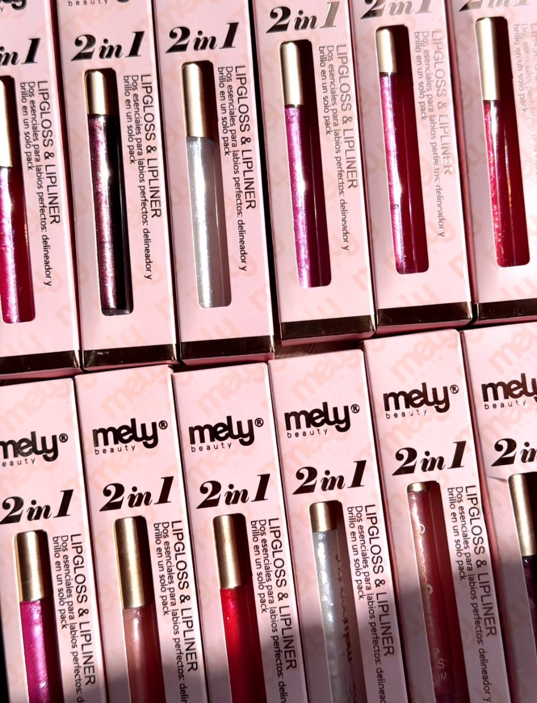 Combo Lipglos & Delineador de Labios Retractil de Mely (aprobado por Anmat) - Imagen 2
