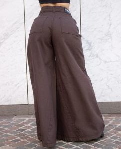 Premiun Maxi Palazzo Jean Chocolate - Miniatura 4