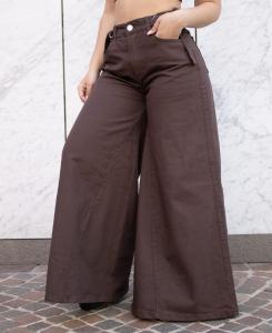 Premiun Maxi Palazzo Jean Chocolate - Miniatura 6