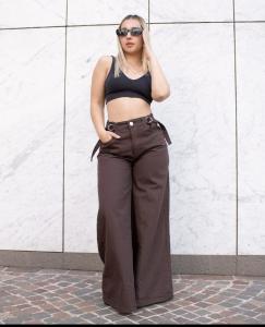 Premiun Maxi Palazzo Jean Chocolate - Miniatura 5