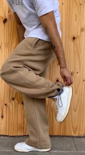 Pantalon Baggy Recto con Regulable Dos en Uno  Friza Peinada