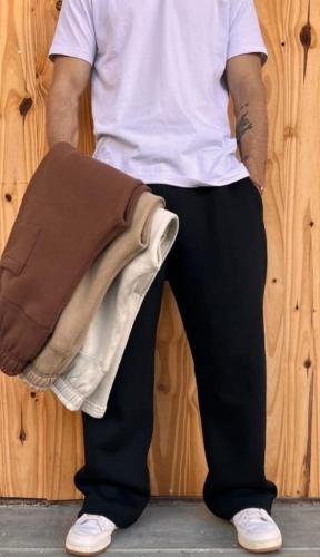Pantalon Baggy Recto con Regulable Dos en Uno  Friza Peinada - Miniatura 5