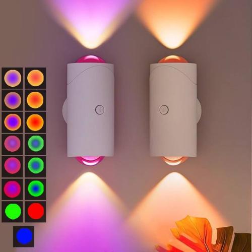 Led de Pared Bidireccional Rgb con Sensor Imantada