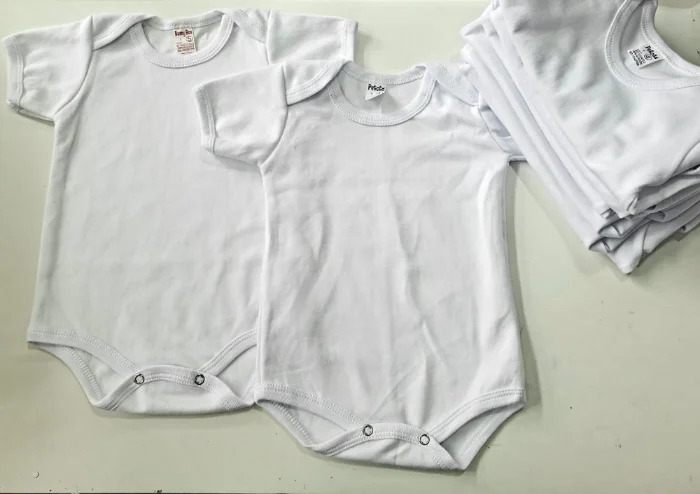 Body Bodies Blancos Liso Manga Corta X Docena