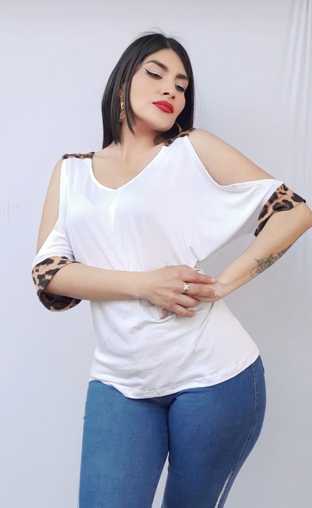Art.l5047 Remera Combinada Color Block - Imagen 2