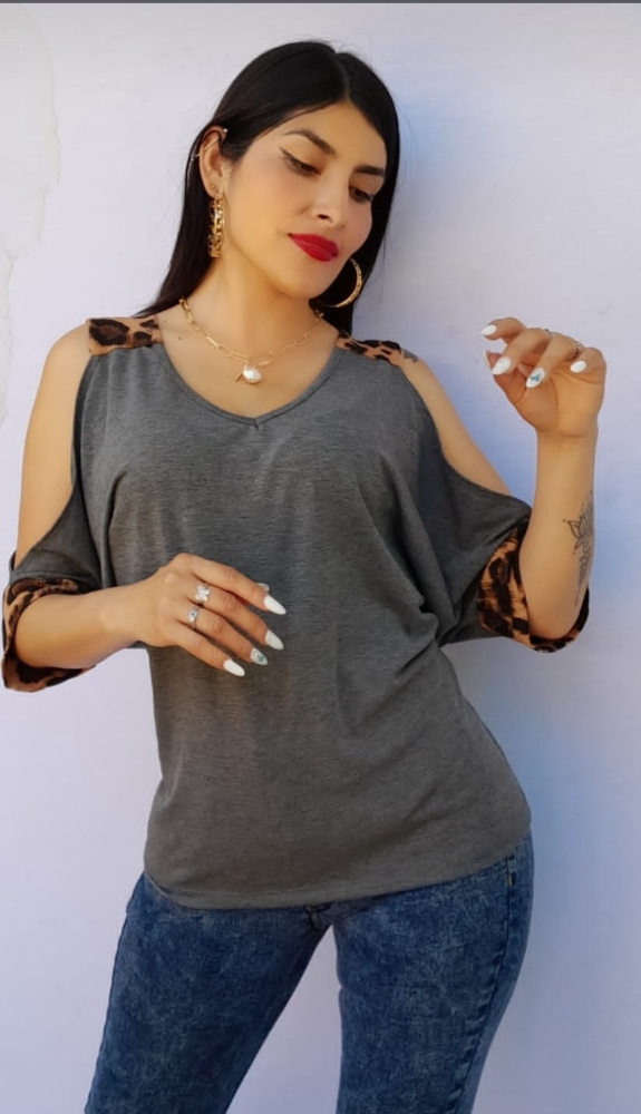Art.l5047 Remera Combinada Color Block - Imagen 3