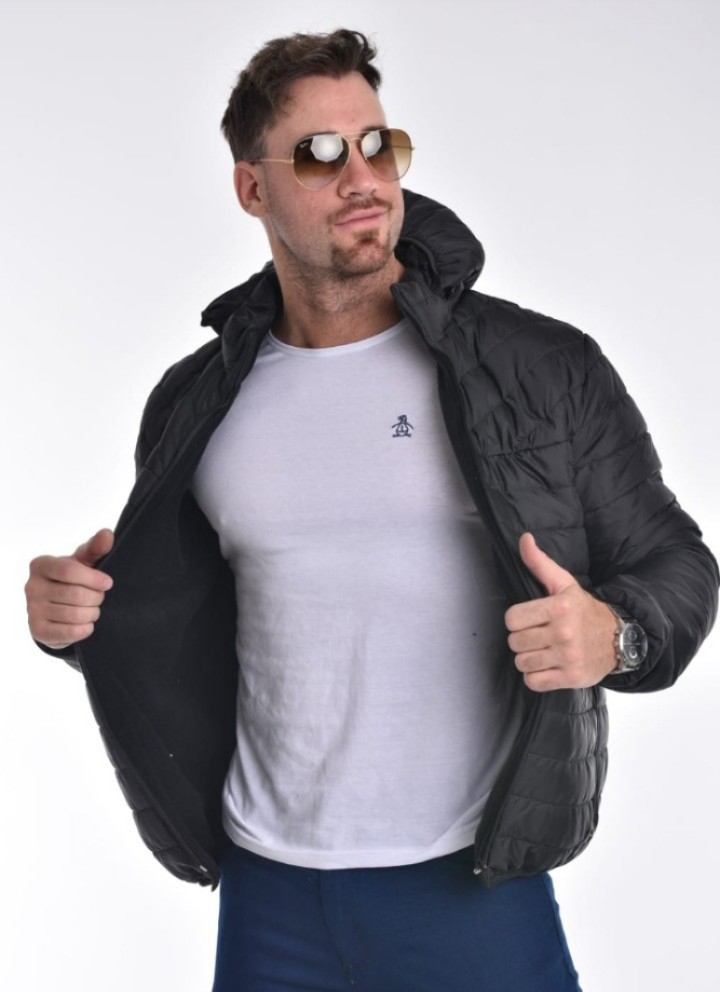 Campera Hombre Importada con y sin Piel Negra - Imagen 6