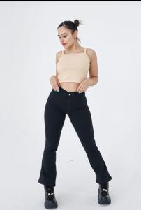 Jean Negro Oxford Mujer Elastizado