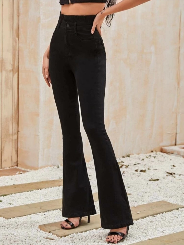 Jean Negro Oxford Mujer Elastizado - Imagen 4