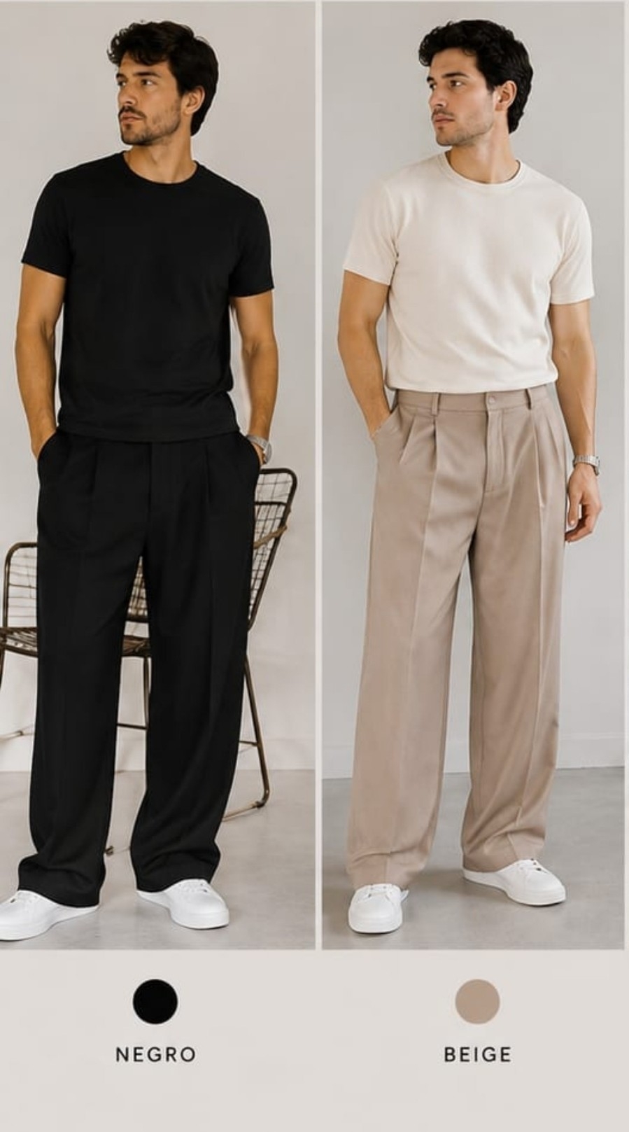 Baggy Sastrero Crep Vestir Hombre - Imagen 3
