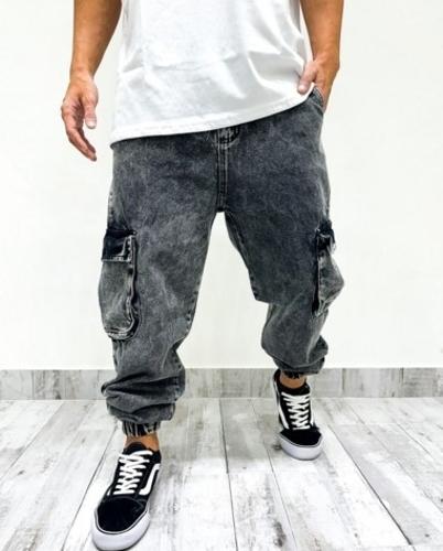 Jean Jogger Cargo Gris Hombre