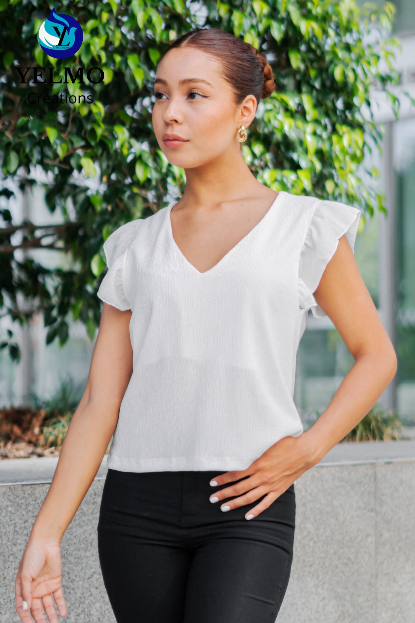 Remera con Volado de Mujer - Imagen 2